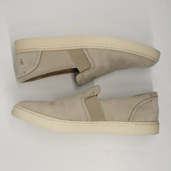 Frye Ivy Suede Leather Slip On Casual Women's Sneakers Shoes Beige Taupe‎ Sz 10 - Picture 7 of 15
